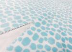 210GSM 100% Polyester Velvet Fabric Fleece Material Blue Leopard Print