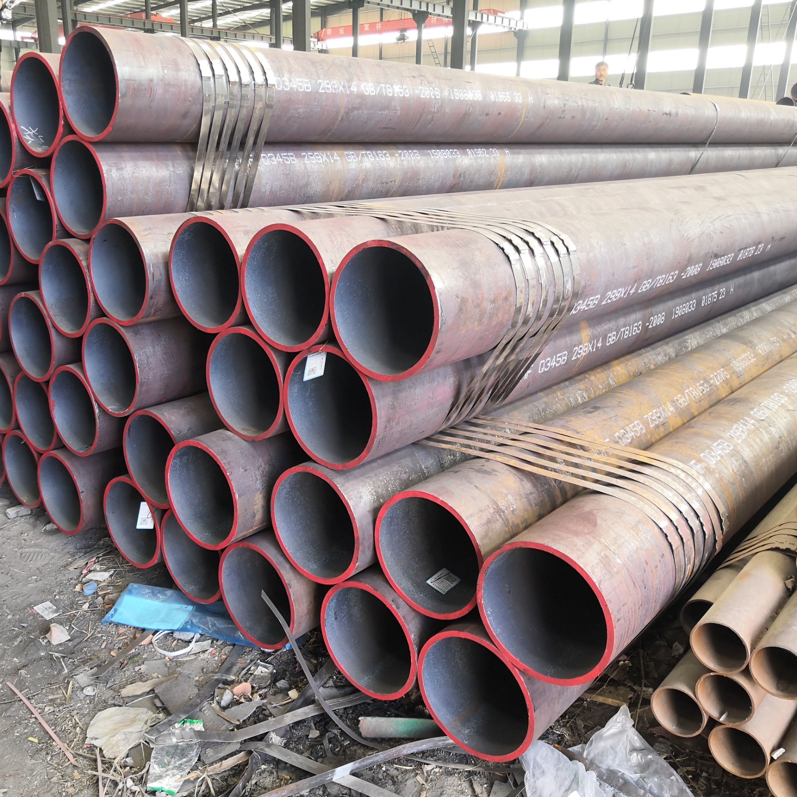 ASTM A252 SSAW Carbon Steel Pipes Thick Wall Seamless Structure