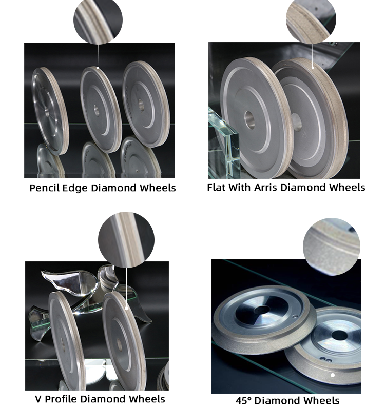 V shape D175*4MM Diamond Grinding Wheel for glass edge fast polishing