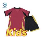 Breathable Kids Soccer Jerseys Quick Dry Fabric Weight 145gsm