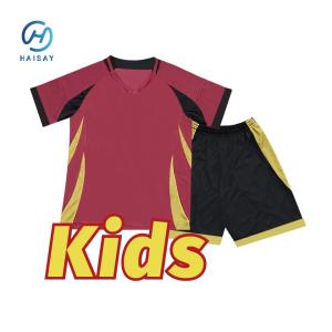 Quality Customized Logo Printing Kids Soccer Jerseys Breathable Moisture-wicking Fabric Kids' Sportswear Set wholesale