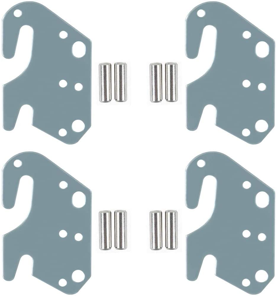 10 Hook Plates for Wooden Beds Frame Bracket Headboard Footboard Replacement Stocked