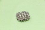 40L Fashion Buttons For Clothing , Watermill Pearl Vintage Rhinestone Buttons