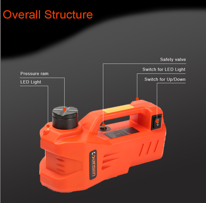 OEM Electric Hydraulic Car Jack 3 Ton Max Loading weight 13A Max Current
