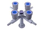 chemical resistant Deck Mounted Lab Fittings with Quadruple Outlet