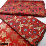 embroidery fabric african attire soft and nice silk african design for lady