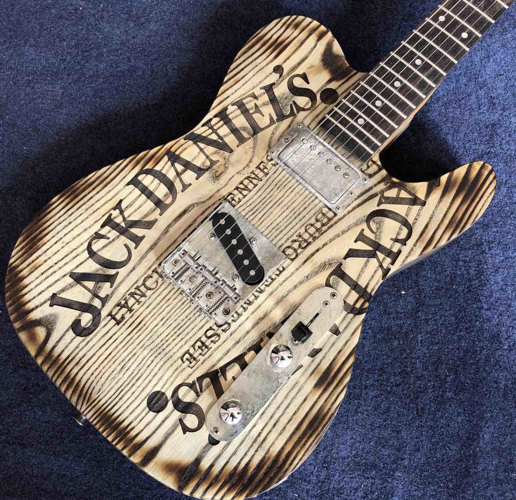 Natural Wood Color Roasted Coke Electric Guitar