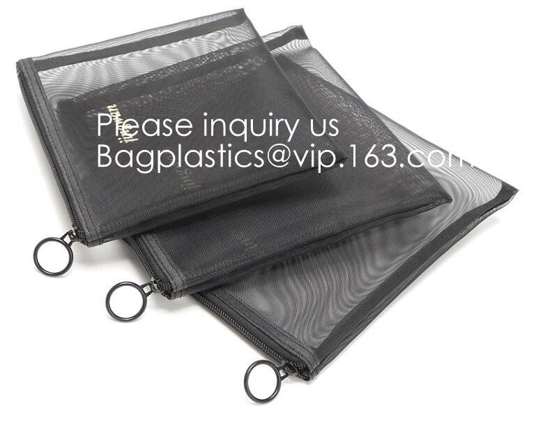 Nylon Mesh Net Cosmetic Bag, Mesh Make Up Bag,Eco -friendly material cosmetic mesh bag ,PVC mesh bag for sales in USA