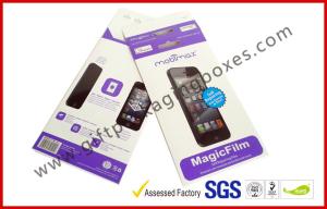 Quality Custom Card Board Packaging For Iphone Protection Film, Hot-Stamping Paper Card Packaging wholesale