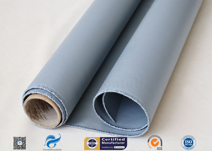 590G 0.45mm Grey Silicone Coated Fiberglass Fabric For Fire Resistant Blanket