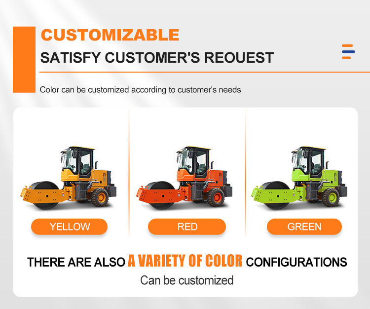 6 Ton Asphalt Compactor HQ-YL6000 Vibratory Road Roller for High Grade Ability 30%