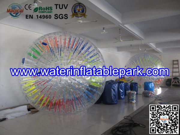 Colorful Water Zorbing Ball Walking , Transparent Zorb Ball Party