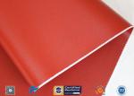 Heat Insulation 18oz 510g Red Silicone Coated Fiberglass Fabric Anti - Corrosion