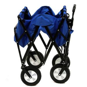Quality Collapsible Wagon Cart With Silent Wheels And Heavy Duty Utility For Shopping Beach Sports Fishing wholesale