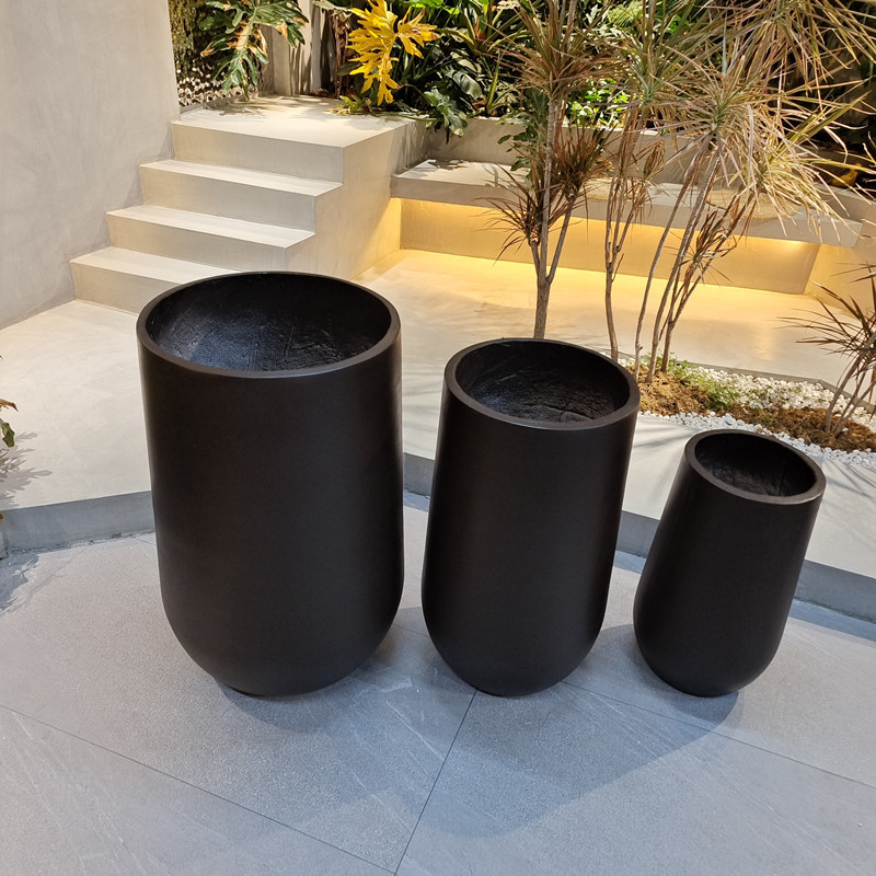 Smooth Surface Fiber Clay Planter For Business Durable And Stylish Choices