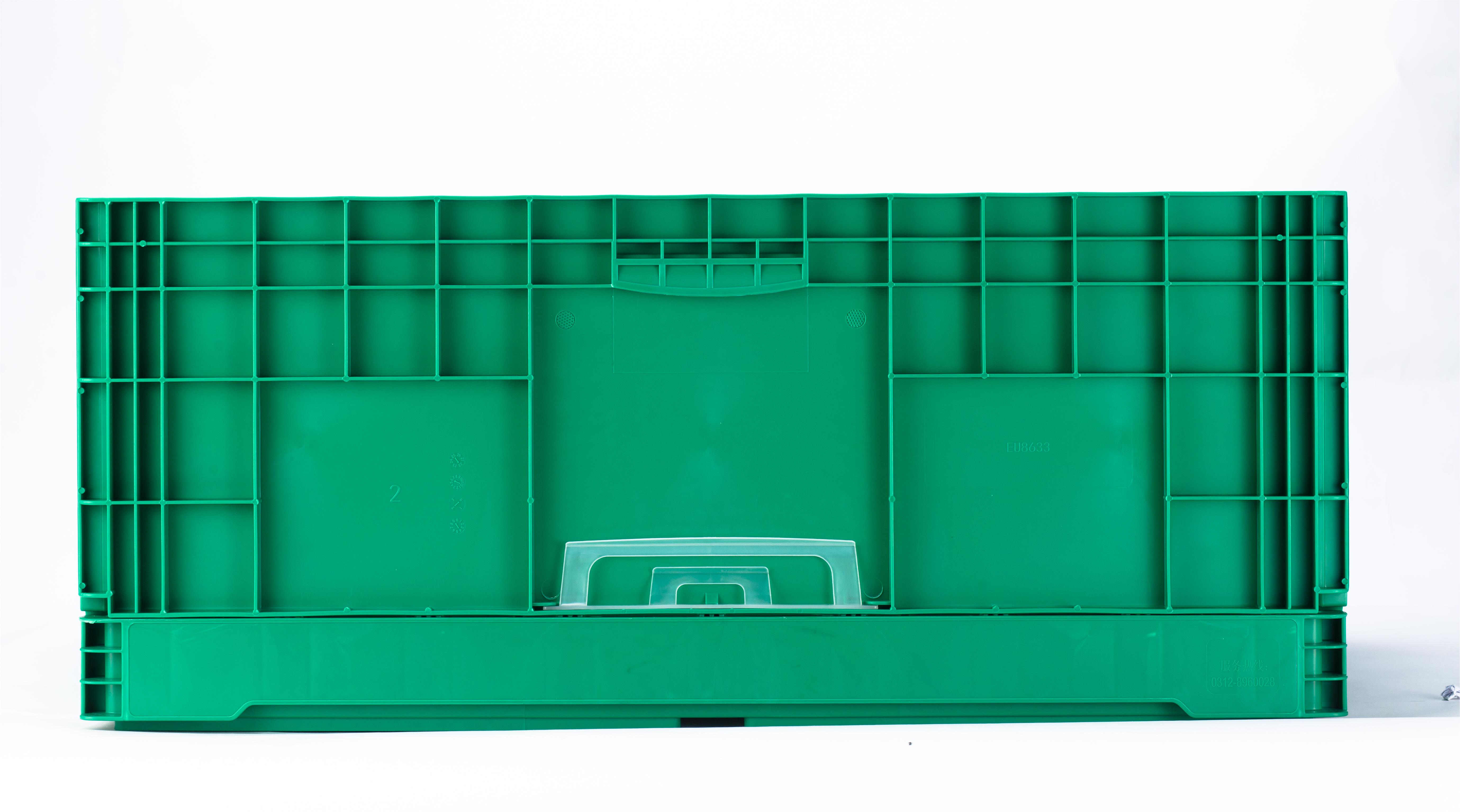 Supermarket Foldable Stackable Plastic Vegetable Container with Customized Color
