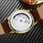 Good Texture Mechanical Wrist Watch Genuine Leather Mechanical Wrist Watch