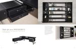 luxury modern office manager leather table/luxury modern office leather desk