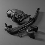 65CC Bifocal Goggles Lens Snorkel Mask Set Freediving Equipment