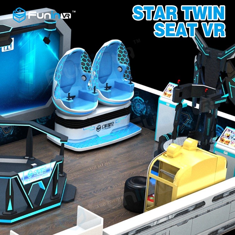 220V 9D Virtual Reality Simulator / Amusement Park 360 Degree Movie Theater