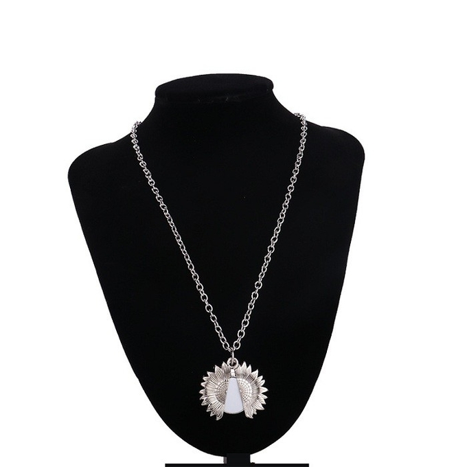 Blank Vintage Sublimation Sunflower Locket Necklace Jewelry For Sublimation