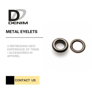 Quality Gunmetal Large Size Metal Eyelet Rings for Clothing Fabric Flat Eyelet Trims Accessories wholesale