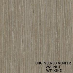 Quality Decoration Engineered Black Walnut Wood Veneer X643 Straight Grain Light Color ISO wholesale