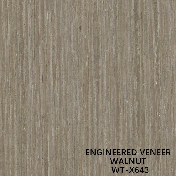Decoration Engineered Black Walnut Wood Veneer X643 Straight Grain Light Color