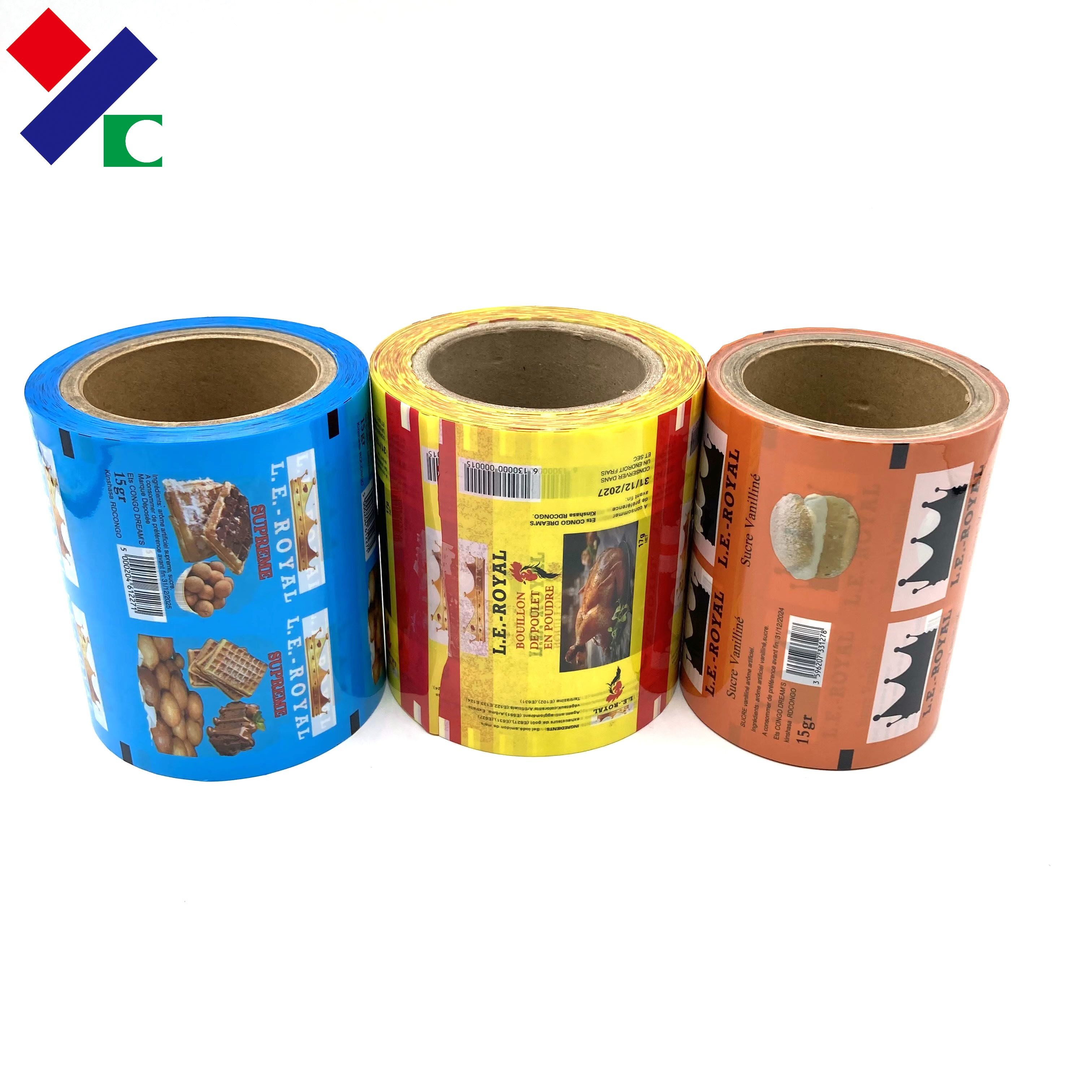 Tea Coffee Sachet Film Roll Packaging Foil Materials Easy Tear Notches