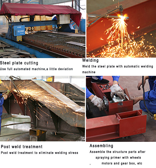 Anti Explosion Pallet Transfer Carts Steel Pipe Fabrication Light Rail Conveying System