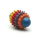 Christmas Gift Rubber Chew Toys / Colorful Dog Teeth Cleaning Toy 209g Weight
