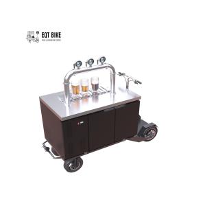 Quality Mobile Street Electric Cooler Beer Vending Cart Metal Frame wholesale