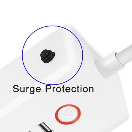 AU EU 2000W Smart Power Strip With Energy Monitoring 4 Sockets