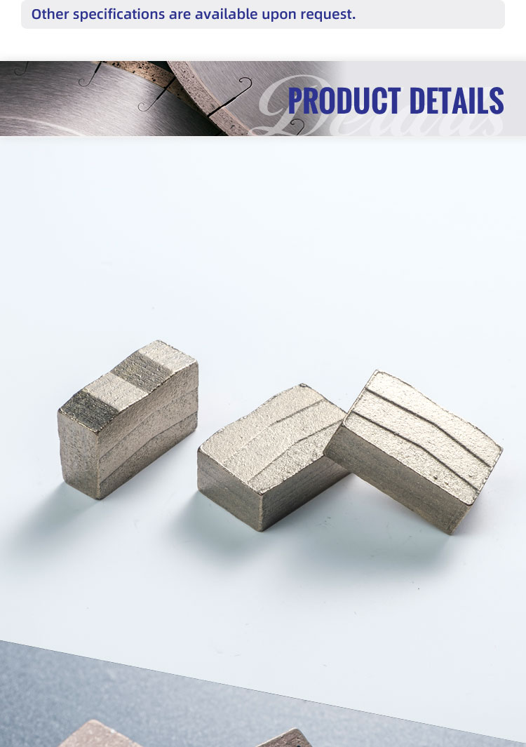 17 Years Experience 7.2mm Multi Blade Granite Diamond Segment for Stone Block Cutting