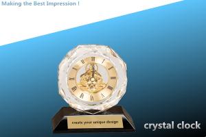 Quality crystal clock /glass clock/clock wholesale