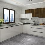 Dark Plywood HDF Wood Pantry Cabinet Floor To Ceiling For Kitchen