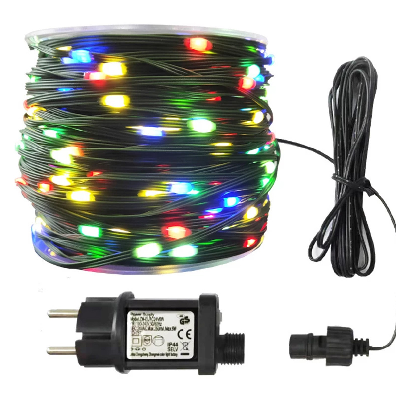 10/20/30M Solar Tube Rope Strip String Lights 8 Modes Christmas LED Fairy Light Outdoor Garden Patio Copper Wire Garland Light