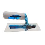 Blue Stainless Steel Trowel Plastic Soft Rubber Handle Plastering Finishing