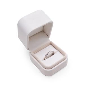 Quality CMYK 4C Velvet Magnetic Jewelry Box Leather Wedding Ring Box Silver Stamping wholesale