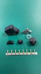 Metal / Plastic Servo Motor Connectors 16A-30A Current Rating Gold / Silver