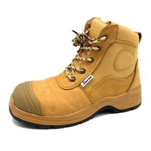 Quality Yellow Security Work Boots Industrial Nubuck Leather Boots With Steel Toe wholesale