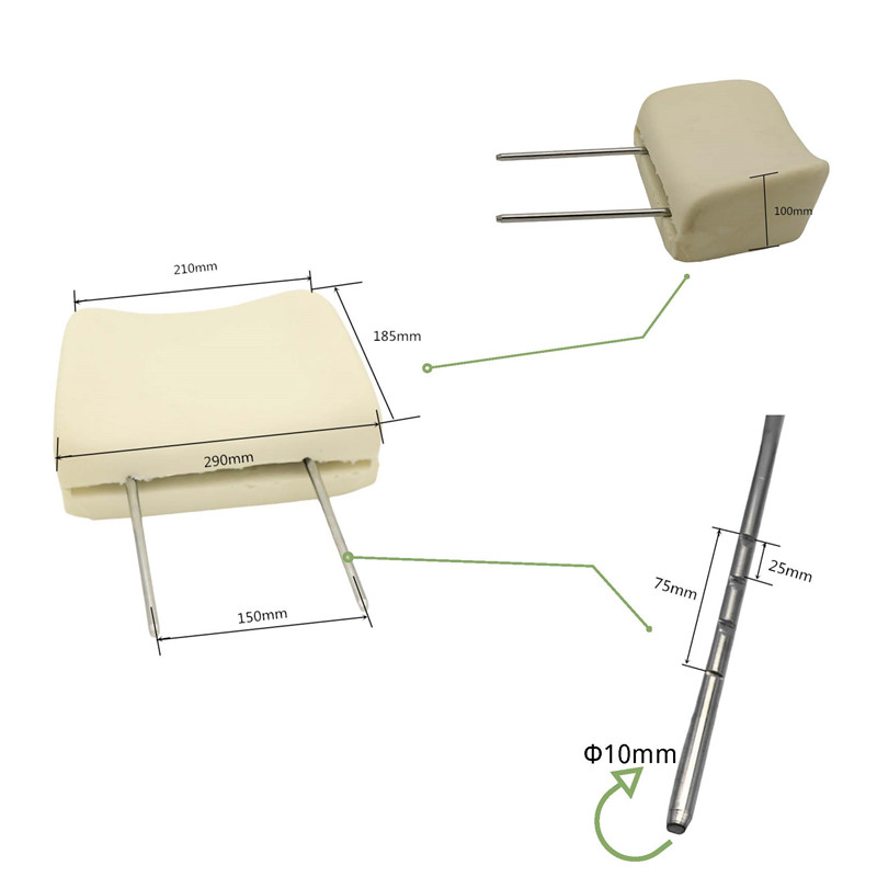 4 gears adjustable car headrest on height with adjust range 75mm