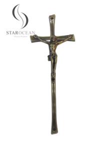 Quality Customizable Antique Brass Metal Funeral Cross 39*15cm SGS Certified ZJ-01 wholesale