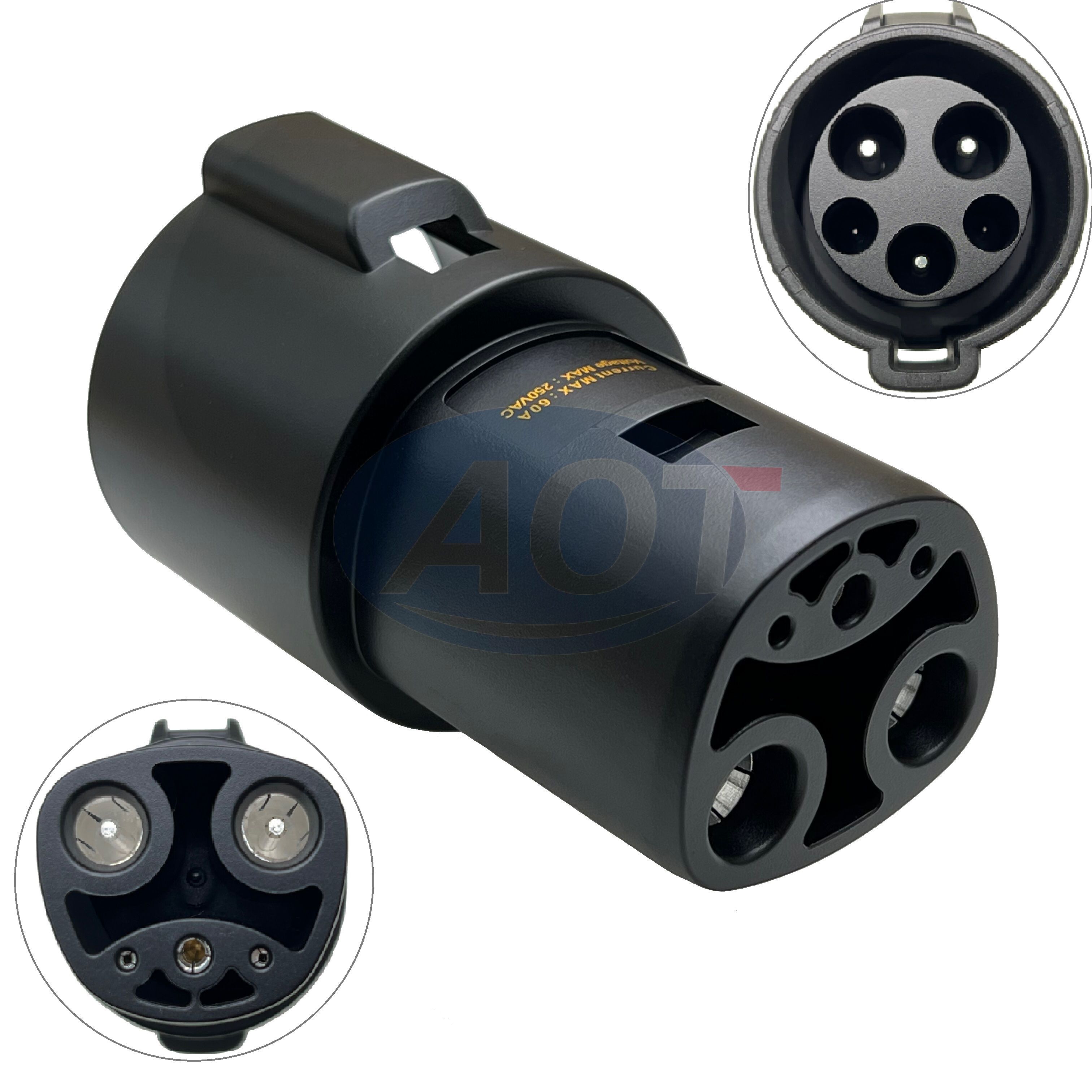 Portable EV Plug J1772 EV Vehicle Charging Plug Adapter 80Amp Tesla To J1772 Adapter