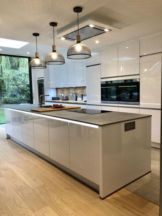 Veneer Finished Black PVC Kitchen Cupboards with Modern Design and Customized Color