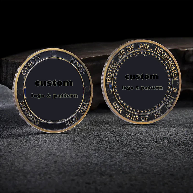 2D 3D Custom Logo Coins Soft Enamel Navy Commemorative Coins Customized