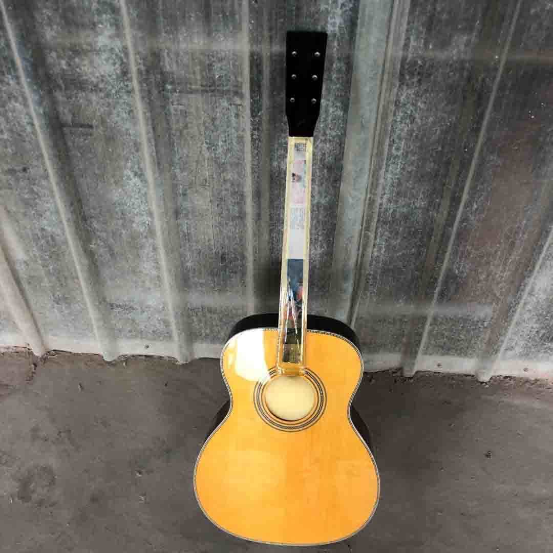 Custom Solid Spruce Top GOM28S Acoustic Electric Guitar 2020 New Yellow Color Rosewood Back and Side Acoustic Guitar EQ
