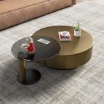 Stainless Steel Marble Combination Coffee Table No Storage