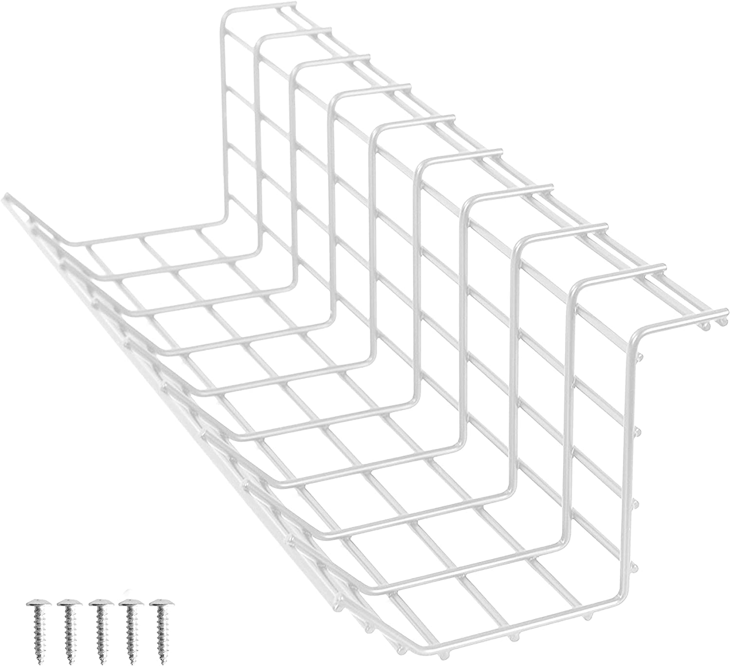 Non-folding Rack for Office and Home Power Strip Holder and Cable Management Wire Rack