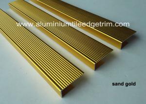 Quality C Type Extruded Aluminum Nosing , Metal Nosing For Concrete Stairs / Wood Stairs wholesale